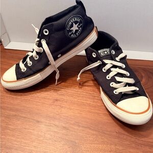 Converse Chuck Taylor All Star Street Mid Sneakers Kids Size 6 Slip On Black